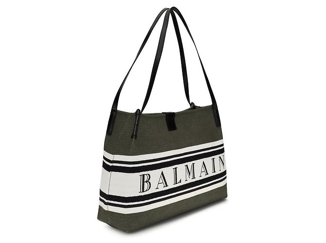 Balmain  mala de ombro em algodão preto - vista 2