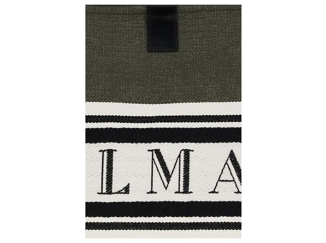 Balmain  mala de ombro em algodão preto - vista 4