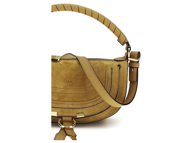 Chloé Sac à épaule Bos Taurus en cuir de veau marron - vue 4
