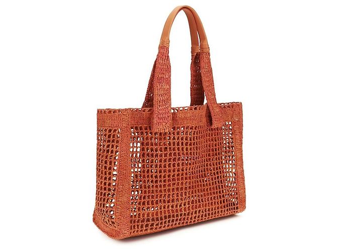 Chloé Borsa a tracolla in rafia rossa - vista 3