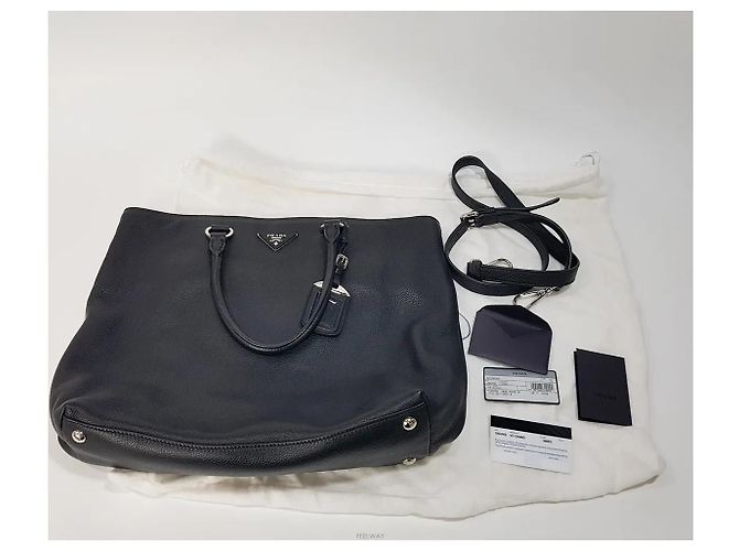 Prada Borsa a Tracolla Tote Vitello Daino - vista 10