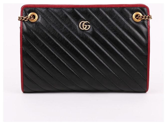 Gucci Borsa a tracolla GG Marmont Medium Chain - vista 2
