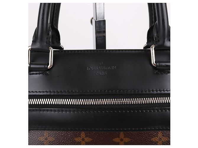 Louis Vuitton Pasta de documentos preta em tecido - vista 2