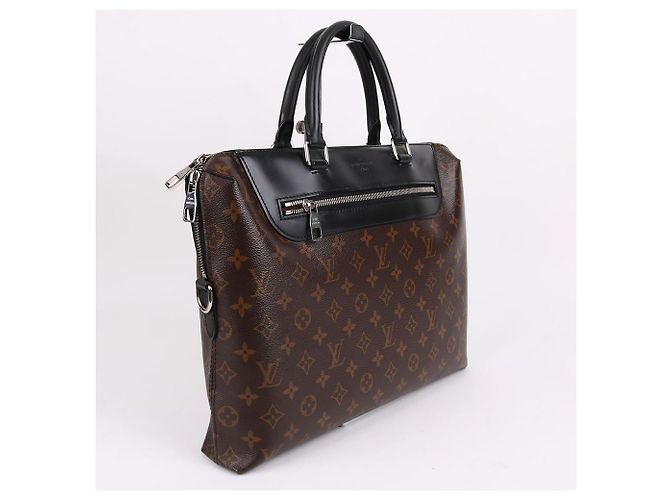 Louis Vuitton Pasta de documentos preta em tecido - vista 4
