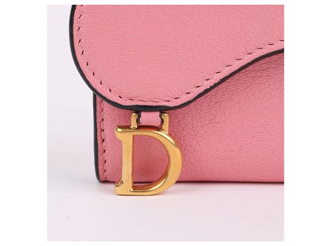 Dior Carteira com aba rosa com ferragens douradas - vista 2