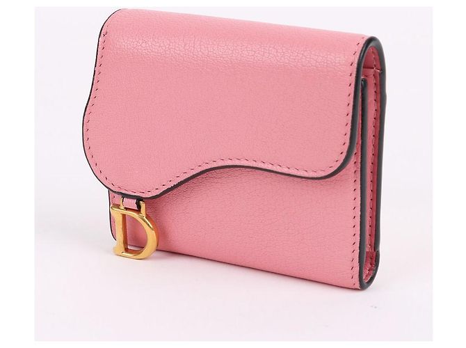 Dior Carteira com aba rosa com ferragens douradas - vista 3
