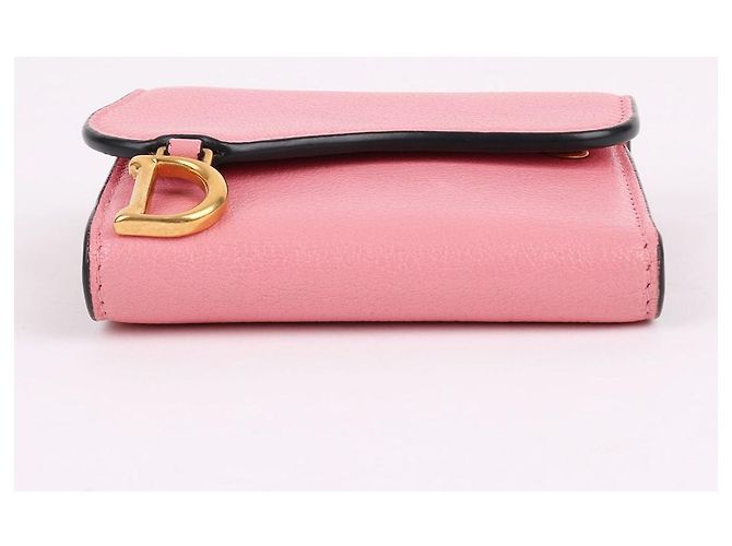 Dior Carteira com aba rosa com ferragens douradas - vista 6