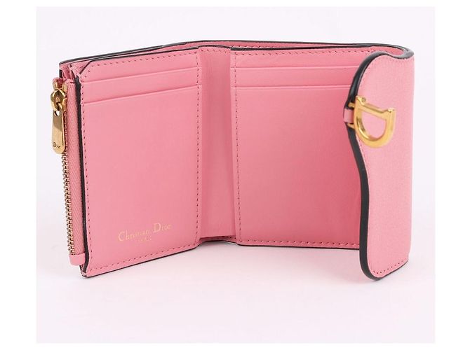 Dior Carteira com aba rosa com ferragens douradas - vista 9
