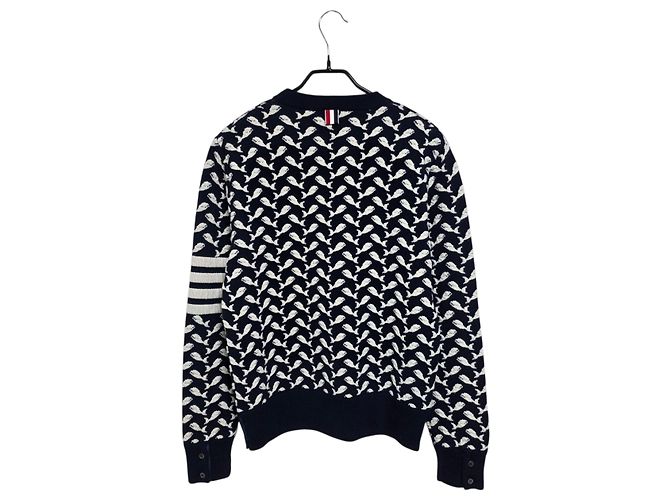 Thom Browne Jacquard-Strick aus Wolle und Kaschmir mit Wal-Motiv - Ansicht 2