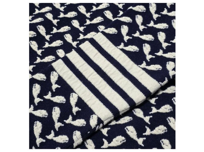 Thom Browne Jacquard-Strick aus Wolle und Kaschmir mit Wal-Motiv - Ansicht 3