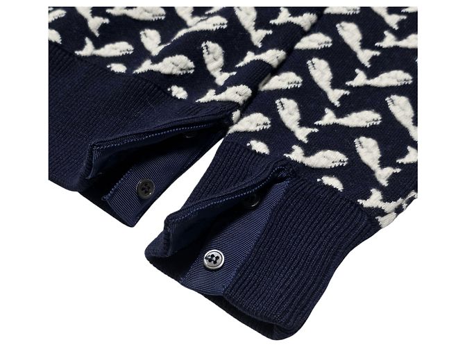 Thom Browne Jacquard-Strick aus Wolle und Kaschmir mit Wal-Motiv - Ansicht 4