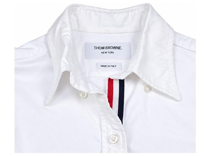 Thom Browne Abito camicia lungo Oxford a righe nascoste da donna - vista 4