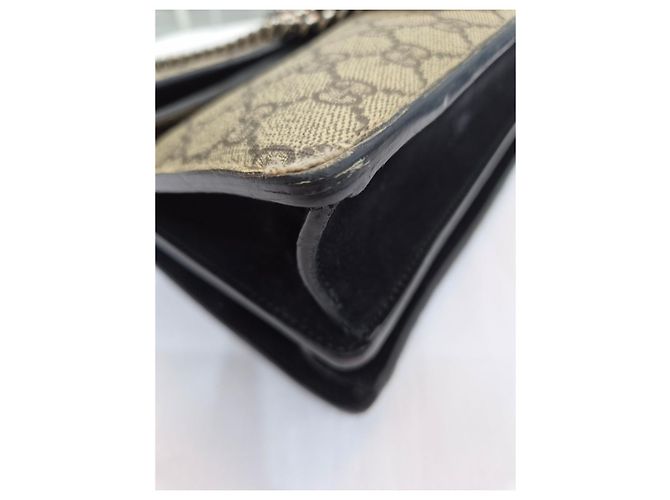 Gucci Borsa a tracolla Dionysus in suede nero con catena - vista 16