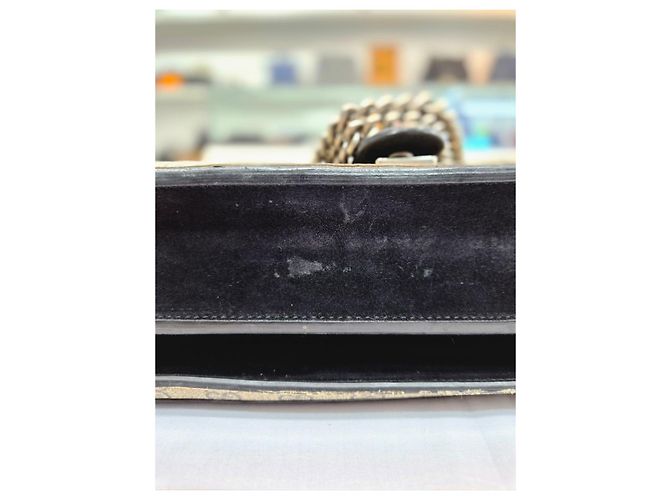 Gucci Borsa a tracolla Dionysus in suede nero con catena - vista 17