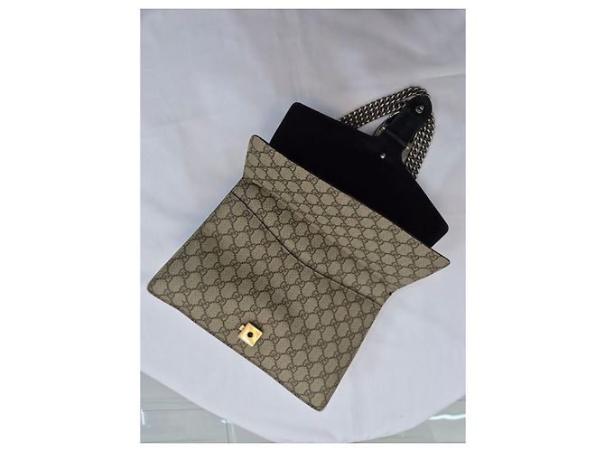 Gucci Borsa a tracolla Dionysus in suede nero con catena - vista 20