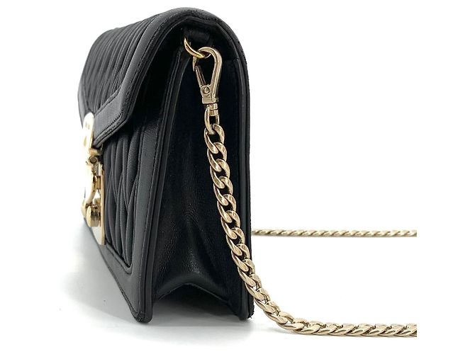 Miu Miu Borsa a tracolla Confidential Matelassé Gold Chain - vista 12