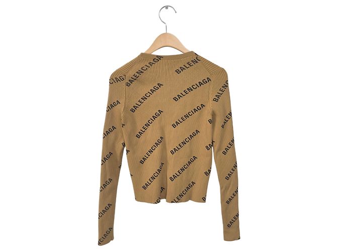 Balenciaga Cardigan côtelé multi-logos pour femme - vue 2