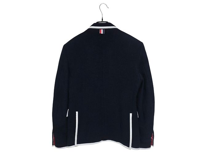 Thom Browne Blazer Jacket Navy Wool - view 2