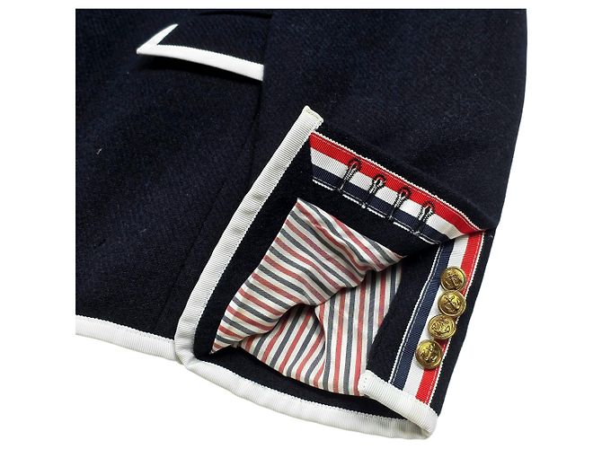 Thom Browne Blazer Jacket Navy Wool - view 3