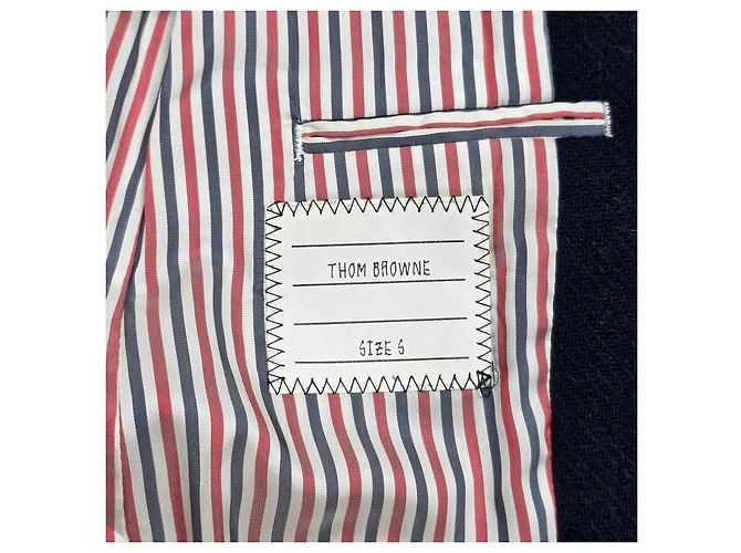 Thom Browne Blazer Jacket Navy Wool - view 6