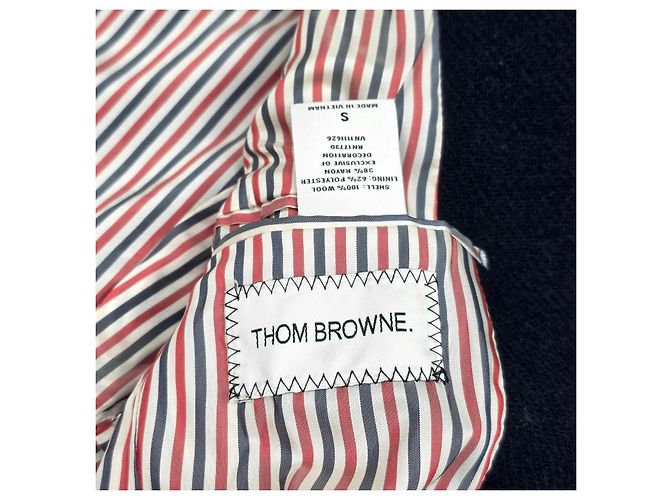 Thom Browne Blazer Jacket Navy Wool - view 7
