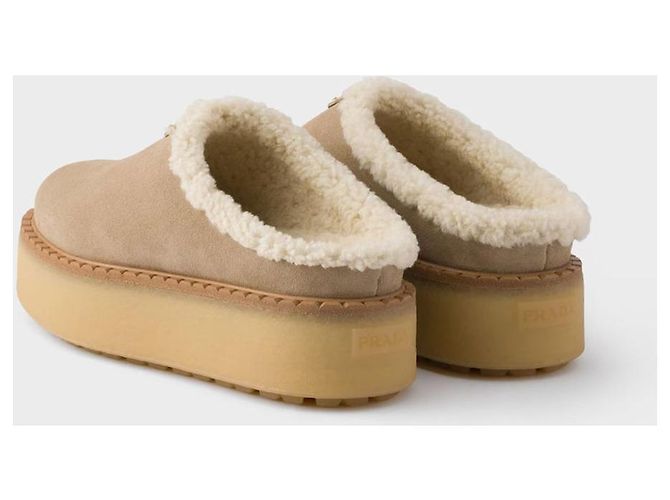 Prada Wildleder Mules Beige - Ansicht 4