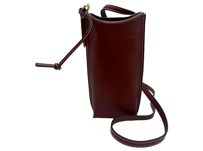 Loewe Bolsa Tiracolo Gate Phone Mini Burgundy - vista 2
