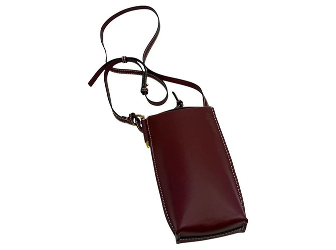 Loewe Bolsa Tiracolo Gate Phone Mini Burgundy - vista 5