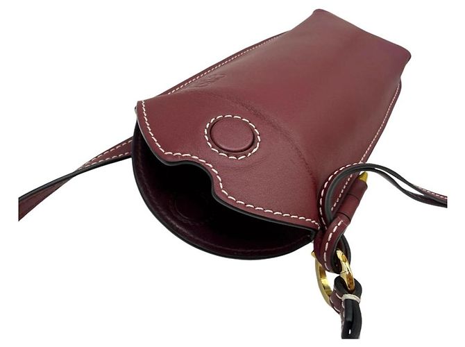 Loewe Bolsa Tiracolo Gate Phone Mini Burgundy - vista 7