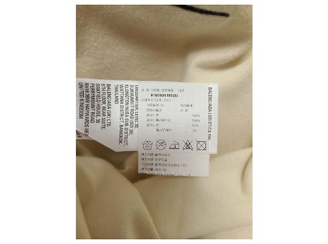 Balenciaga Oversized T-Shirt mit besticktem Wave-Logo Ivory - Ansicht 5