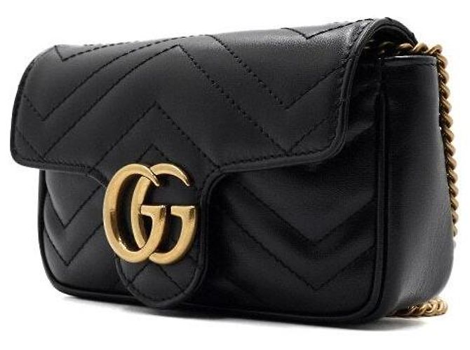 Gucci Borsa Super Mini Matelassé con catena dorata - vista 2