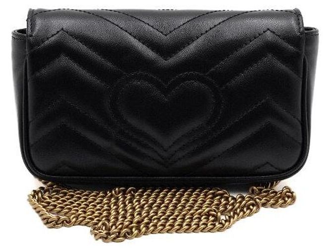 Gucci Borsa Super Mini Matelassé con catena dorata - vista 4