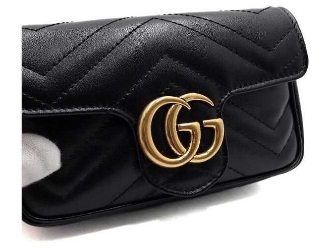 Gucci Borsa Super Mini Matelassé con catena dorata - vista 8