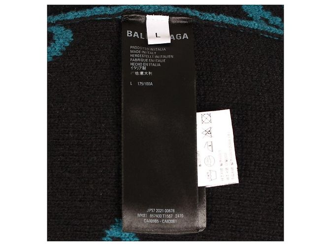 Balenciaga Langer Strickpullover Multi Logo - Ansicht 7