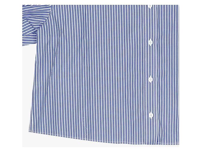 Miu Miu Camicia cropped in popeline a righe - vista 8