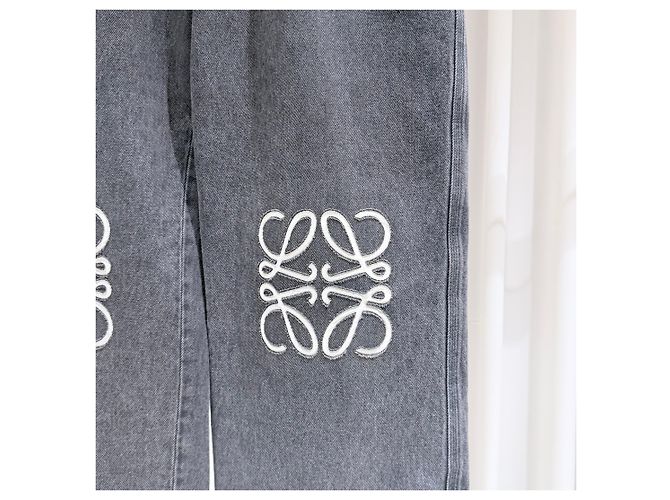 Loewe Pantaloni in denim baggy neri - vista 4