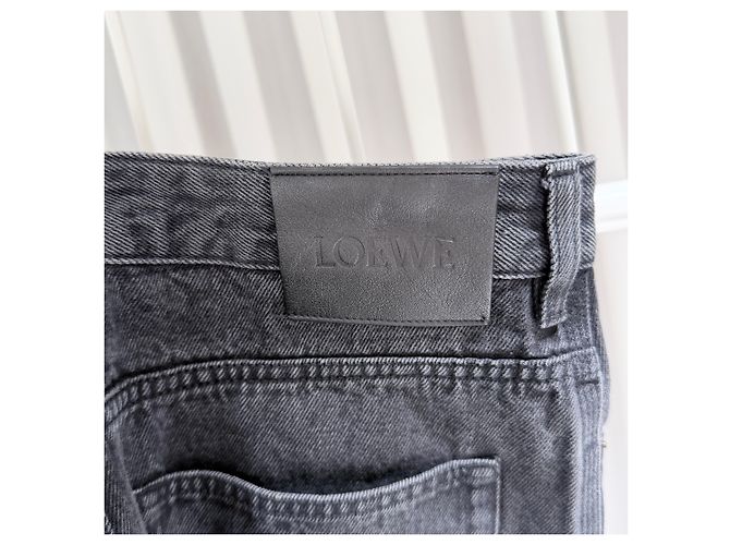 Loewe Pantaloni in denim baggy neri - vista 6