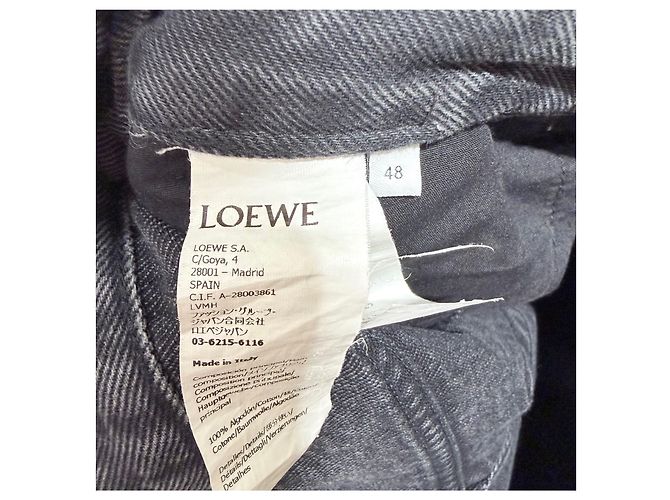 Loewe Pantaloni in denim baggy neri - vista 7