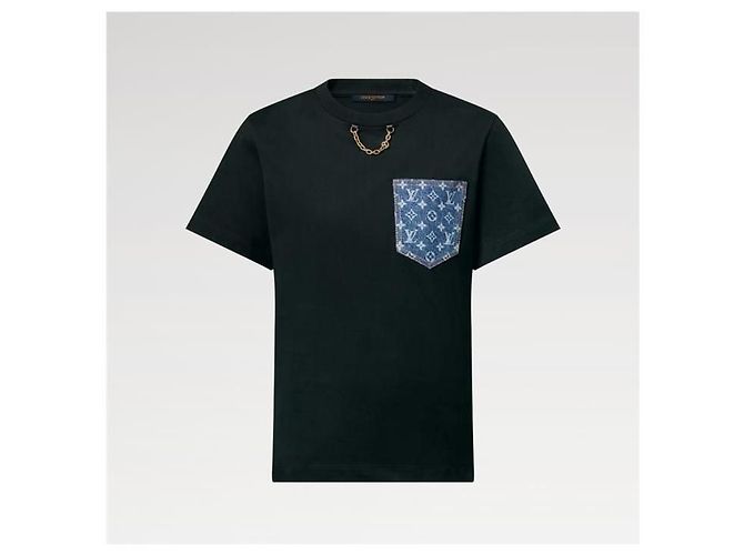 Louis Vuitton Monogram Pocket T-Shirt für Damen, Rundhals, Kurzarm - Ansicht 2