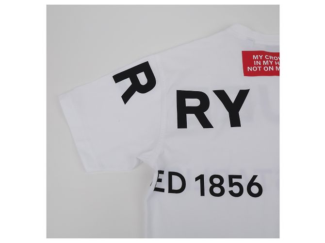 Burberry Camiseta Oversized de Algodón Estampada Blanca - vista 10