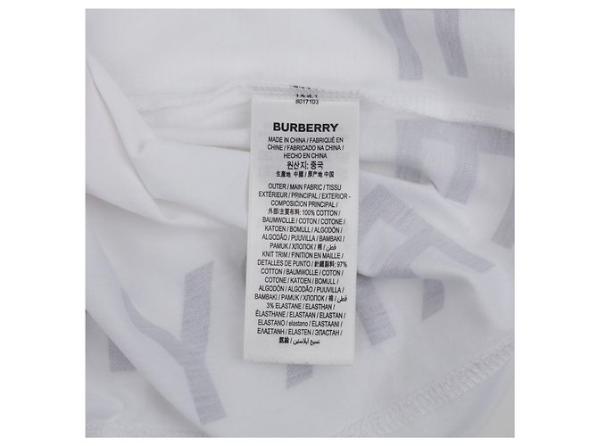 Burberry Camiseta Oversized de Algodón Estampada Blanca - vista 13