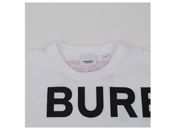 Burberry Camiseta Oversized de Algodón Estampada Blanca - vista 3