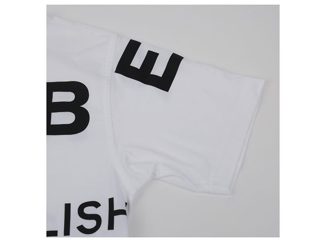 Burberry Camiseta Oversized de Algodón Estampada Blanca - vista 4