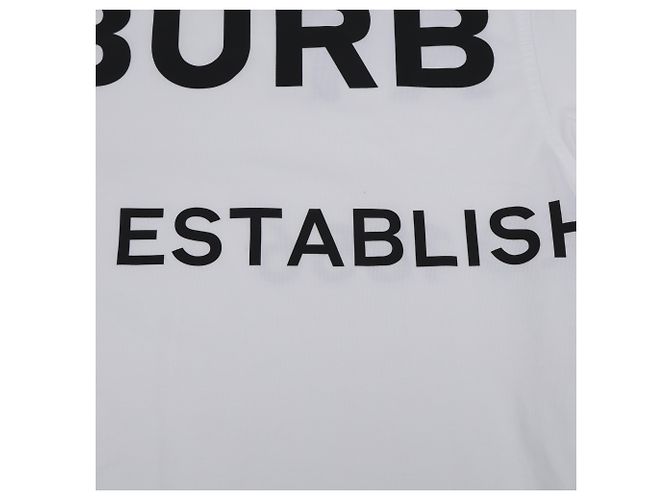Burberry Camiseta Oversized de Algodón Estampada Blanca - vista 6