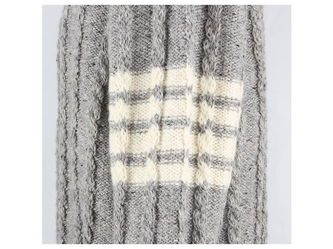 Thom Browne Cable Knit Grey Sweater - view 4