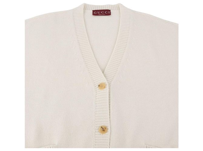 Gucci Woll-Kaschmir-Cardigan mit Web-Besatz - Ansicht 3