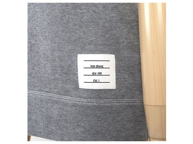 Thom Browne V-neck in cotone interlock Light - vista 8