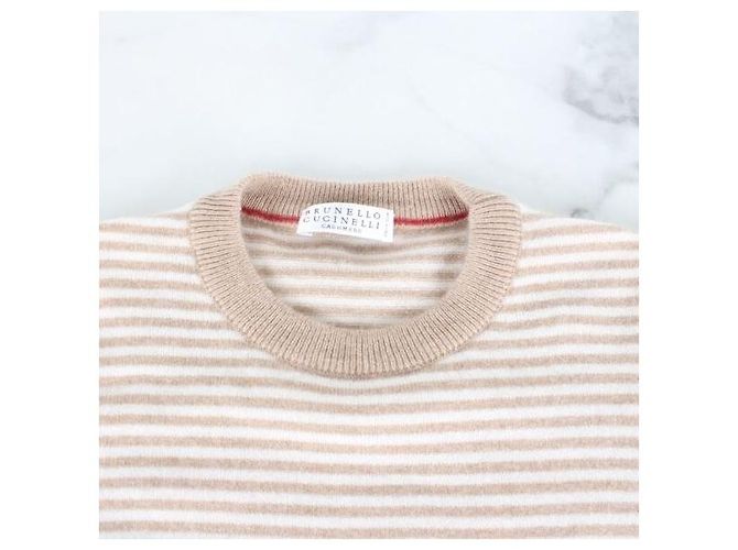 Brunello Cucinelli Kaschmir Strickpullover gestreift - Ansicht 5