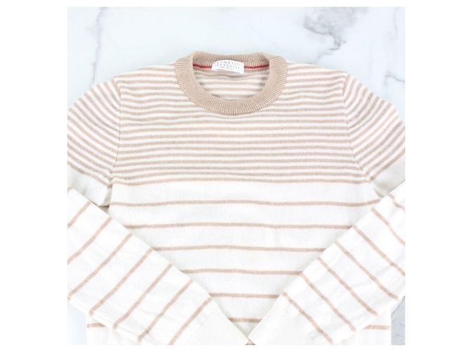 Brunello Cucinelli Kaschmir Strickpullover gestreift - Ansicht 7