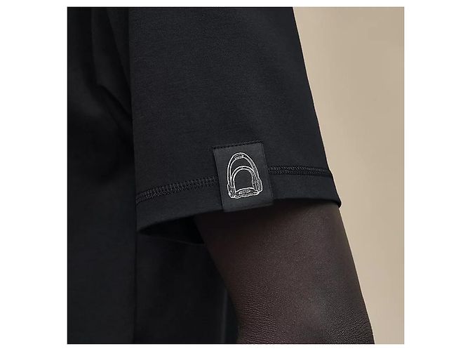Hermès Maxi Bedrucktes Damen T-Shirt Kurzarm Noir - Ansicht 5